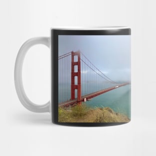 Golden Gate Bridge and Container Ship Mug